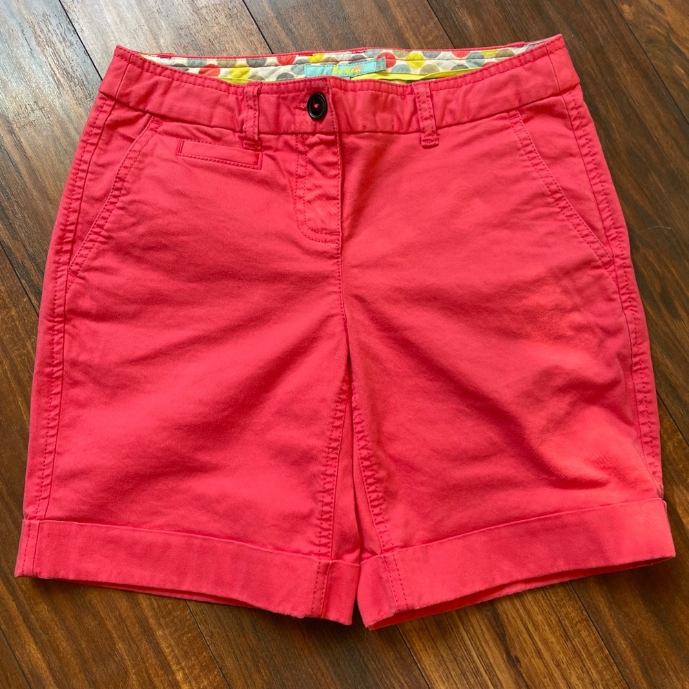 Boden Chino Shorts Shorts Coral 8" Inseam 'Sherbet' Pink 2P